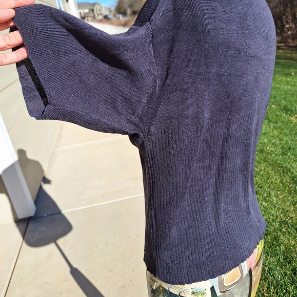 Woolrich silk short sleeved cropped sweater XL - Picture 7 of 10